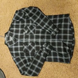 Dixxon Large Tall Black and Grey Flannel